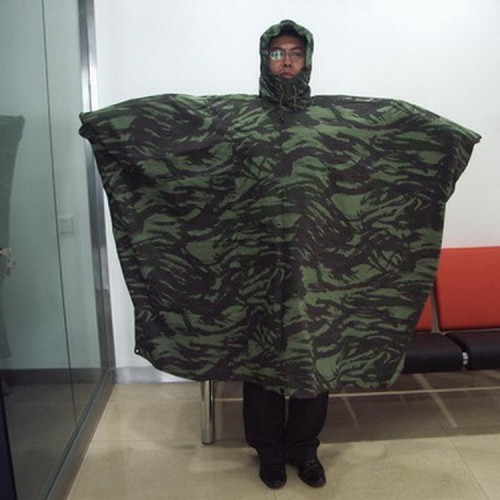 Military raincoat poncho ponch line